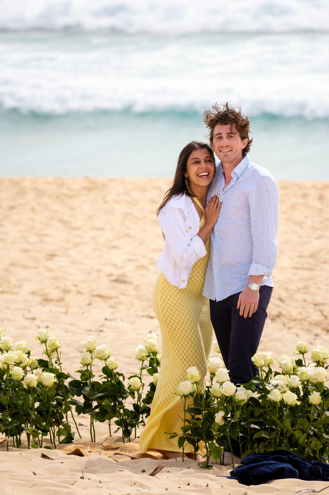 Dani and Noah on the beach